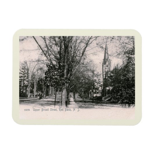 Broad St., Red Bank, NJ 1906 Style Magneet (Horizontaal)