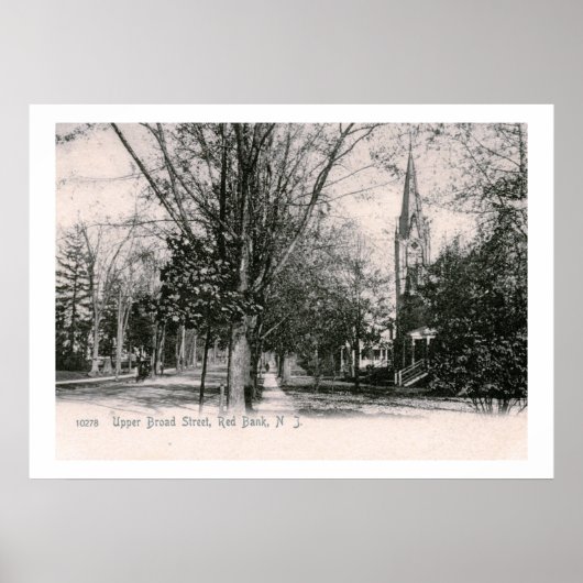 Broad St., Red Bank, NJ 1906  Style Poster (Voorkant)