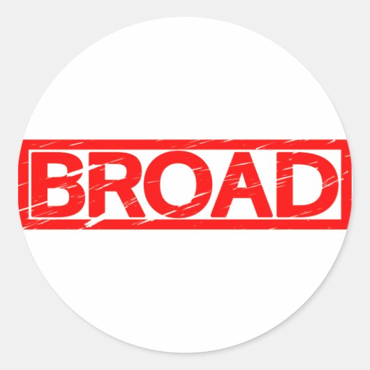 Broad Stamp Ronde Sticker (Voorkant)