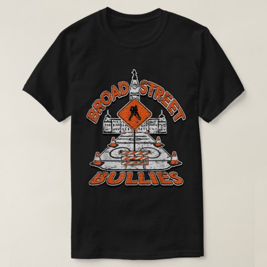Broad Street Bullies Philadelphia Oranje en Black T-shirt (Design voorkant)