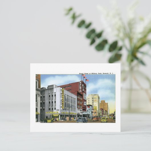 Broad Street, Newark, NJ Briefkaart (Staand voorkant)