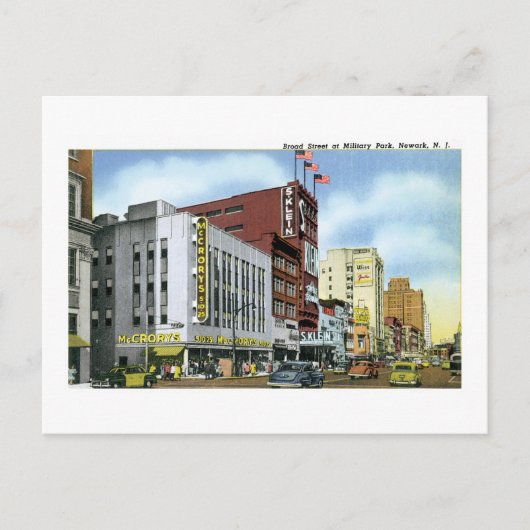 Broad Street, Newark, NJ Briefkaart (Voorkant)