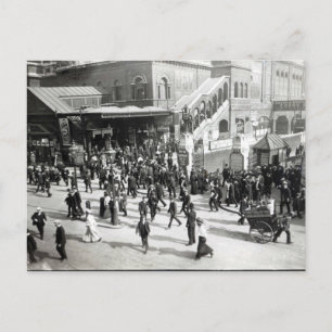 Broad Street Railway Station, Londen, c.1890 Briefkaart