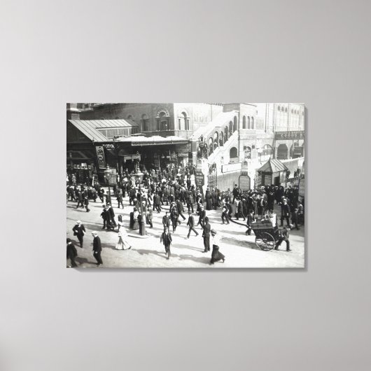 Broad Street Railway Station, Londen, c.1890 Canvas Afdruk (Voorkant)