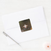 Broad-Tailed Hummingbird die uitkomt Vierkante Sticker (Envelop)