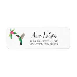 Broad-tailed Hummingbird Return Address Label