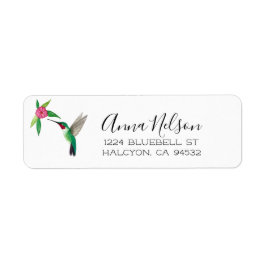 Broad-tailed Hummingbird Return Address Label