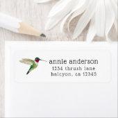 Broad-tailed Hummingbird Return Address Label (Insitu)