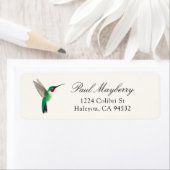 Broad-tailed Hummingbird Return Address Label (Insitu)