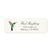Broad-tailed Hummingbird Return Address Label (Voorkant)