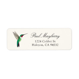 Broad-tailed Hummingbird Return Address Label
