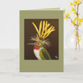 Broad-Tailed-vogelkaart Kaart (Gele Bloem)