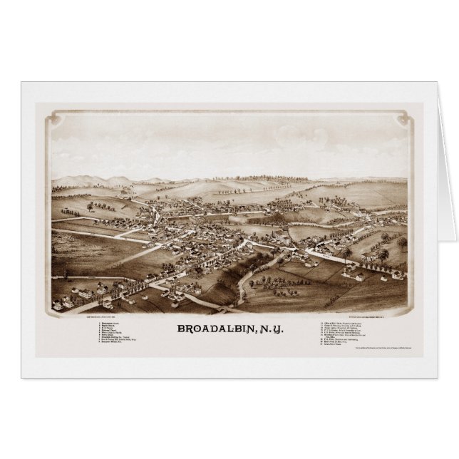 Broadalbin, NY Panoramic Map - 1880 (Voorkant Horizontaal)