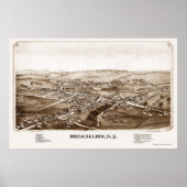 Broadalbin, NY Panoramic Map - 1880 Poster (Voorkant)