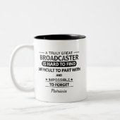 Broadcaster Appreciation Farewell Personalized Tweekleurige Koffiemok (Links)