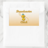 Broadcaster Chick Rechthoekige Sticker (Tas)