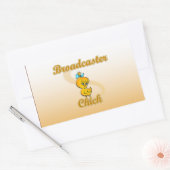 Broadcaster Chick Rechthoekige Sticker (Envelop)