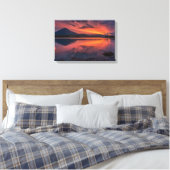 Broadford Bay Isle of Skye Zonsondergang Canvas Afdruk (Insitu (Slaapkamer))