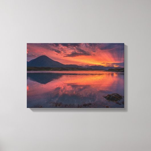 Broadford Bay Isle of Skye Zonsondergang Canvas Afdruk (Voorkant)