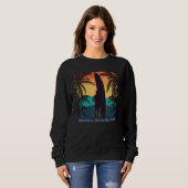 Broadkill Beach Delaware De Palm Tree Surfboard Su Trui (Voorkant volledig)