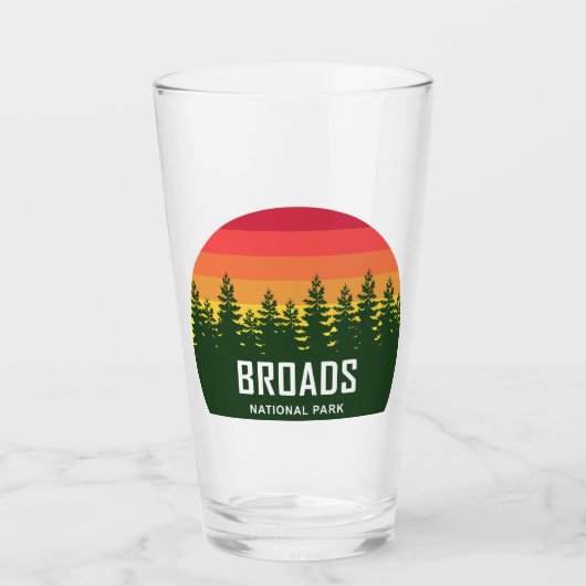 Broads Nationaal Park Rainbow Trees Glas (Voorkant)