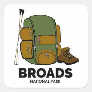 Broads Nationaal Park Rugzak Vierkante Sticker