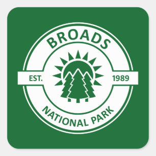 Broads Nationaal Park Sun Trees Vierkante Sticker