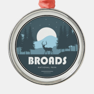 Broads National Park Deer Metalen Ornament