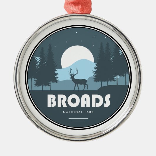 Broads National Park Deer Metalen Ornament (Voorkant)