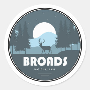 Broads National Park Deer Ronde Sticker