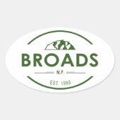 Broads National Park Ovale Sticker (Voorkant)