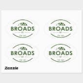 Broads National Park Ovale Sticker (Vel)