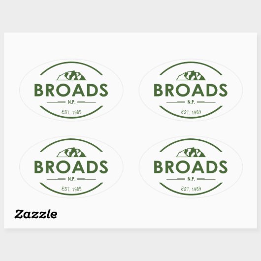 Broads National Park Ovale Sticker (Vel)
