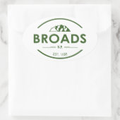 Broads National Park Ovale Sticker (Tas)
