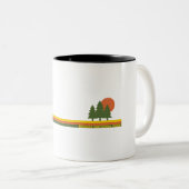 Broads National Park Pine Trees Sun Tweekleurige Koffiemok (Voorkant rechts)