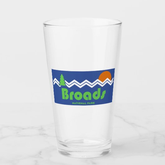 Broads National Park Retro Glas (Voorkant)