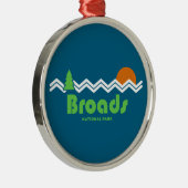 Broads National Park Retro Metalen Ornament (Rechts)