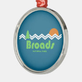 Broads National Park Retro Metalen Ornament (Links)