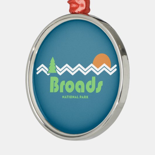 Broads National Park Retro Metalen Ornament (Links)