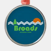 Broads National Park Retro Metalen Ornament (Voorkant)