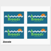 Broads National Park Retro Rechthoekige Sticker (Vel)