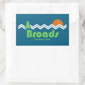 Broads National Park Retro Rechthoekige Sticker (Tas)
