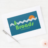 Broads National Park Retro Rechthoekige Sticker (Envelop)