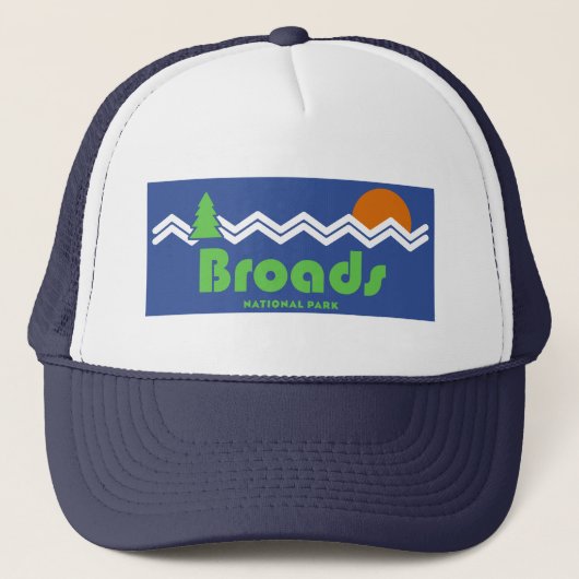 Broads National Park Retro Trucker Pet (Voorkant)