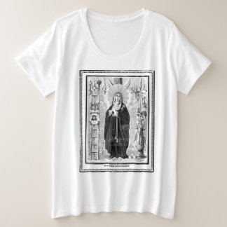 Broadsheet with the Virgin of Sorrows Grote Maat T-shirt