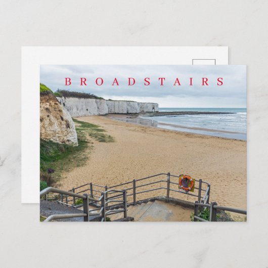 Broadstairs Kingsgate Bay uitzicht ansichtkaart Briefkaart (Voorkant / Achterkant)