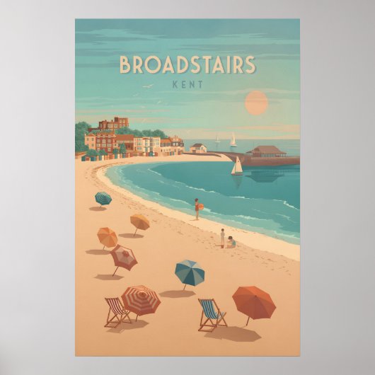 Broadstairs Zeereis Reisposter Poster (Voorkant)