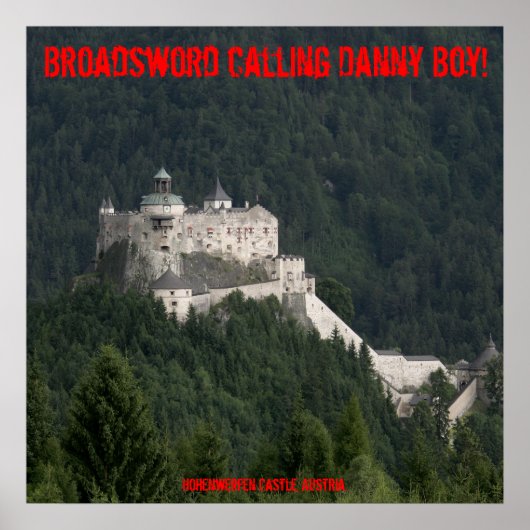Broadsword die Danny Boy belt. Poster (Voorkant)