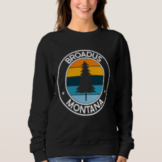 Broadus Montana MT USA City Pride Retro Zonsonderg Trui