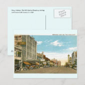 Broadway 1930 Gary, Indiana Briefkaart (Voorkant / Achterkant)